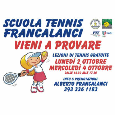 PROVA GRATUITA SCUOLA TENNIS